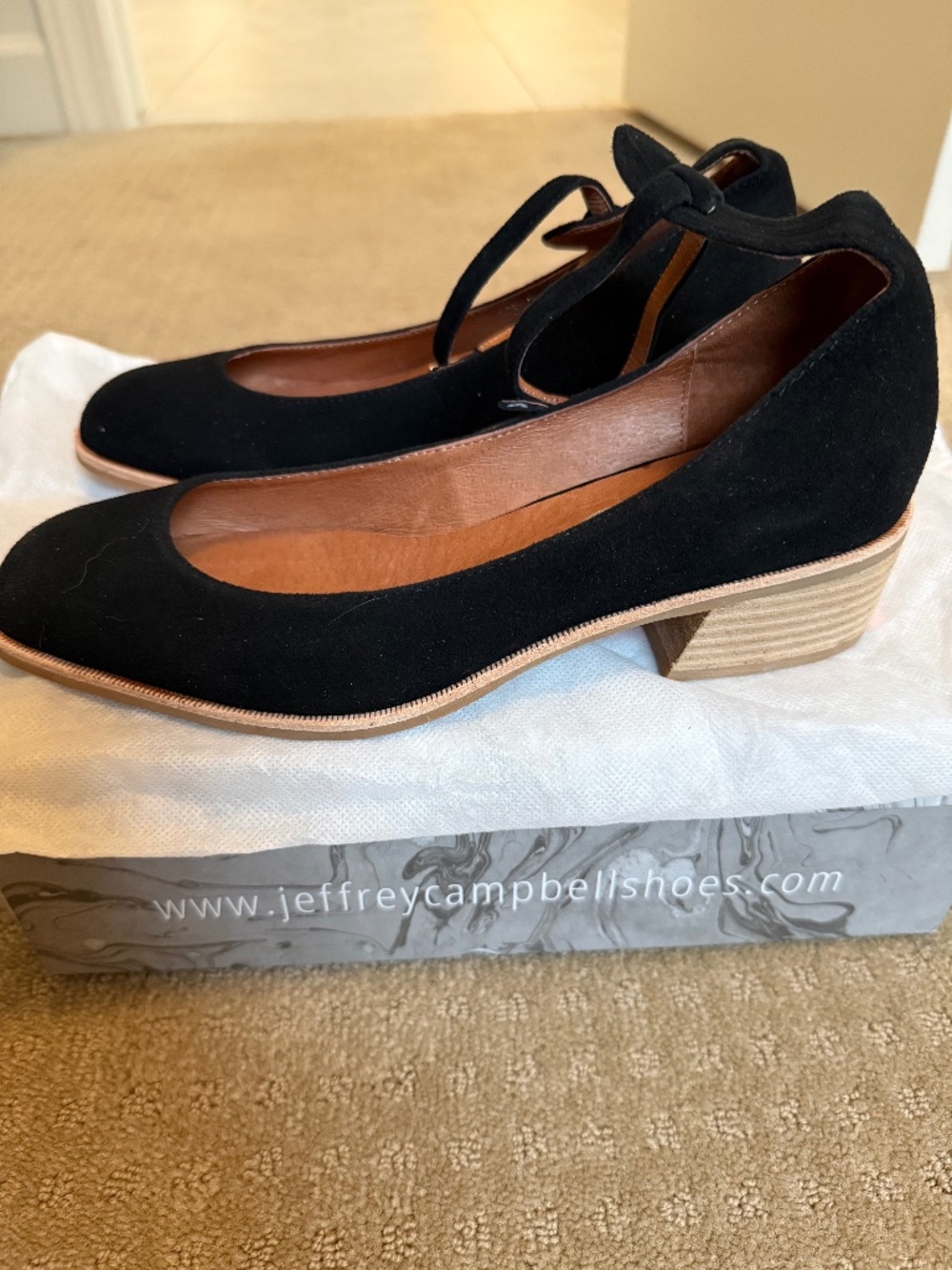 Free People Suede flats with ankle strap